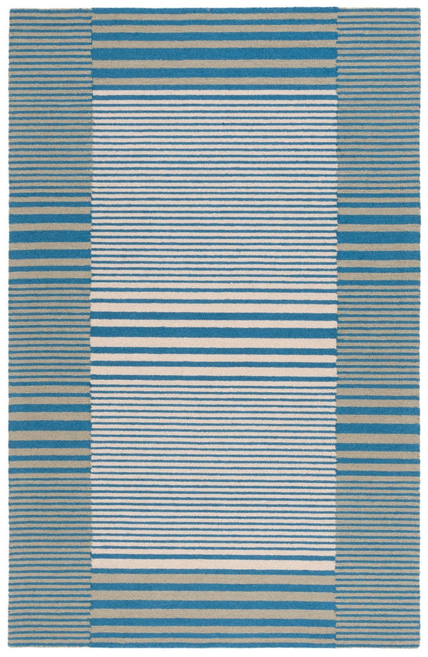 Safavieh Genre 201 Hand Tufted Modern Rug Blue / Ivory 8' x 10'