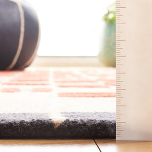 Safavieh Genre 206 Hand Tufted Modern Rug Grey / Red 8' x 10'