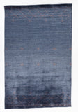 Chandra Rugs Griselda 80% Bamboo Silk + 20% Cotton Hand-Woven Contemporary Rug Blue/Brown 7'9 x 10'6