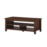 Walker Edison Groove Modern Farmhouse/Coastal 48" Grooved Panel Sided Coffee Table GRO48CTDW