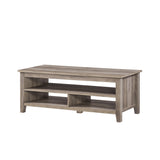 Walker Edison Groove Modern Farmhouse/Coastal 48" Grooved Panel Sided Coffee Table GRO48CTGW