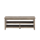 Walker Edison Groove Modern Farmhouse/Coastal 48" Grooved Panel Sided Coffee Table GRO48CTGW