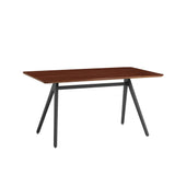 Walker Edison Garret Mid-century Modern/Modern 60" Modern Industrial Veneer and Metal Dining Table GRRD2DDWV