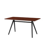 Walker Edison Garret Mid-century Modern/Modern 60" Modern Industrial Veneer and Metal Dining Table GRRD2DDWV