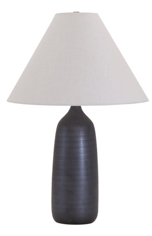 Scatchard 25" Stoneware Table Lamp in Black Matte