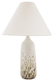 Scatchard 25" Stoneware Table Lamp in Decorated White Gloss