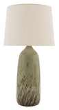 Scatchard 31" Stoneware Table Lamp in Decorated Celadon