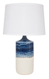 Scatchard Table Lamp in Decorated White Matte