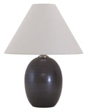 Scatchard 22.5" Stoneware Table Lamp in Black Matte