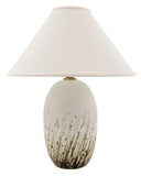 Scatchard 28.5" Stoneware Table Lamp in Decorated White Gloss