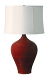 Scatchard 25" Stoneware Table Lamp in Copper Red