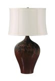 Scatchard 25" Stoneware Table Lamp in Decorated Red
