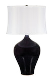Scatchard 25" Stoneware Table Lamp in Eggplant