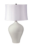 Scatchard 25" Stoneware Table Lamp in White Gloss