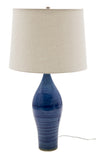 Scatchard 27" Stoneware Table Lamp in Blue Gloss