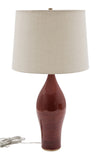 Scatchard 27" Stoneware Table Lamp in Copper Red