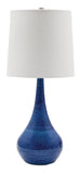 Scatchard 22.5" Stoneware Table Lamp in Blue Gloss