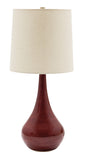 Scatchard 22.5" Stoneware Table Lamp in Copper Red