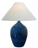 Scatchard 29" Stoneware Table Lamp in Blue Gloss