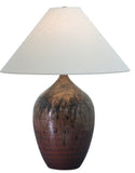 Scatchard 29" Stoneware Table Lamp in Decorated Red