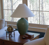 Scatchard 29" Stoneware Table Lamp in Green Matte
