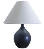 Scatchard 19" Stoneware Accent Lamp in Black Matte