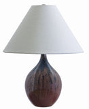 Scatchard 19" Stoneware Accent Lamp in Decorated Red