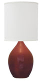 Scatchard 20.5" Stoneware Table Lamp in Copper Red