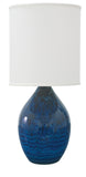 Scatchard 20.5" Stoneware Table Lamp in Midnight Blue