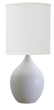 Scatchard 20.5" Stoneware Table Lamp in White Matte