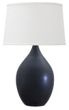 Scatchard 18.5" Stoneware Table Lamp in Black Matte