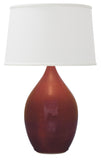 Scatchard 18.5" Stoneware Table Lamp in Copper Red
