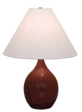 Scatchard 22.5" Stoneware Table Lamp in Copper Red