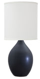 Scatchard 24" Stoneware Table Lamp in Black Matte
