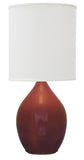 Scatchard 24" Stoneware Table Lamp in Copper Red