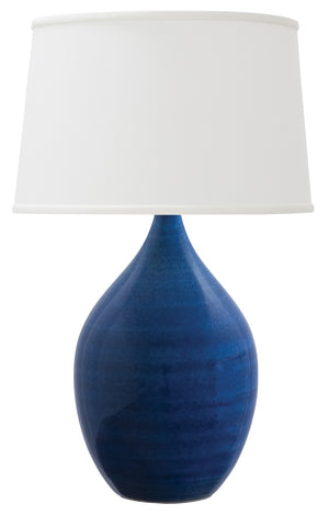 Scatchard 21" Stoneware Table Lamp in Blue Gloss