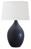 Scatchard 21" Stoneware Table Lamp in Black Matte