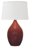 Scatchard 21" Stoneware Table Lamp in Copper Red