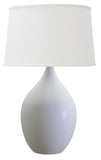 Scatchard 21" Stoneware Table Lamp in White Matte