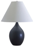 Scatchard 28" Stoneware Table Lamp in Black Matte