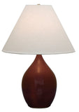 Scatchard 28" Stoneware Table Lamp in Copper Red