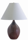 Scatchard 28" Stoneware Table Lamp in Decorated Red