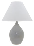 Scatchard 28" Stoneware Table Lamp in Gray Gloss