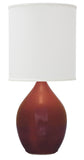 Scatchard 30" Stoneware Table Lamp in Copper Red