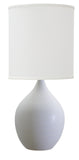 Scatchard 30" Stoneware Table Lamp in White Matte