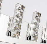 Bethel Chrome LED Wall Sconce in Stainless Steel & Crystal