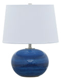 Scatchard 17" Stoneware Table Lamp in Blue Gloss
