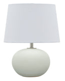 Scatchard 17" Stoneware Table Lamp in White Matte
