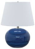 Scatchard 22" Stoneware Table Lamp in Blue Gloss