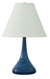 Scatchard 19" Stoneware Table Lamp in Blue Gloss